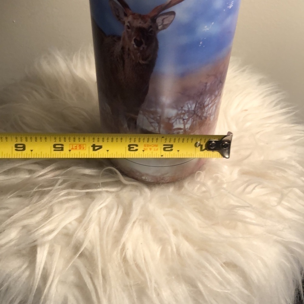 WATER BOTTLE | XL Stainless Steel Buck Deer Field Hunting Scene - Picture 9 of 10